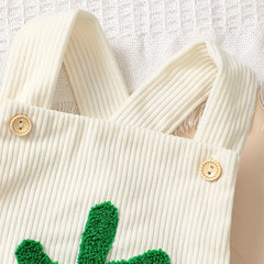Infant Baby Girl Rainbow/Strawberry Embroidery Overalls