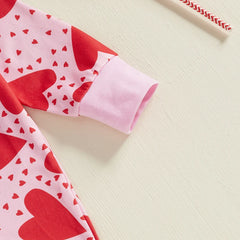 Baby Girl Heart Romper | Cozy Valentine’s Jumpsuit