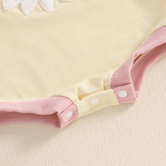 0–18M Baby Girl Embroidered Long Sleeve Flower Romper