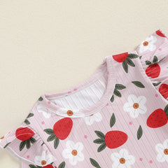 Baby Girl Floral Romper | Overall Dress Set