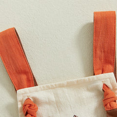 Baby Boys Sleeveless Bunny Carrot Embroidery Overalls