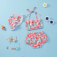 3-Piece Baby Girl Watermelon Swim Set