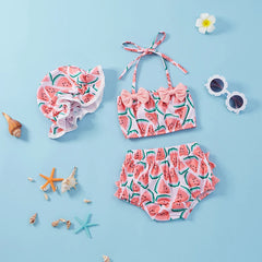 3-Piece Baby Girl Watermelon Swim Set