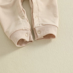 Newborn Baby Boy Fall Rugby Letter Embroidery Romper