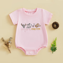 Baby Western Romper | Cowgirl Hat & Boot Design