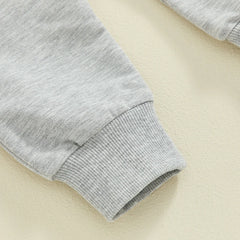 Baby Boy Letter Print Sweatshirt & Comfy Elastic Pants Fall Outfit