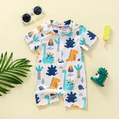Baby Boys Cartoon Dinosaur Summer Swimsuit