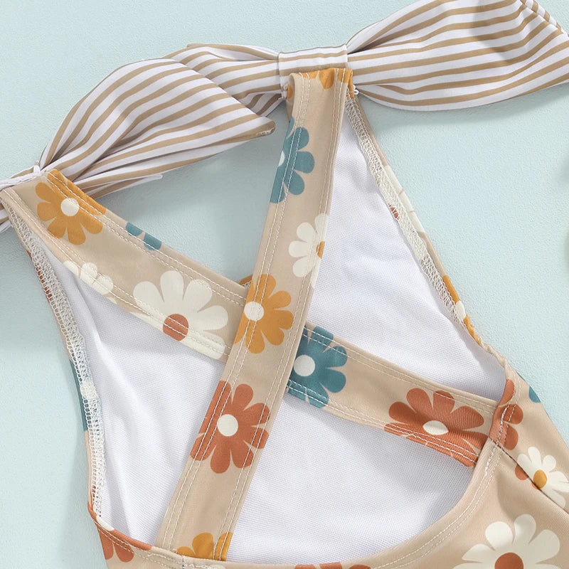 Floral Baby Girl Swimsuit with Ruffles | Summer Ready