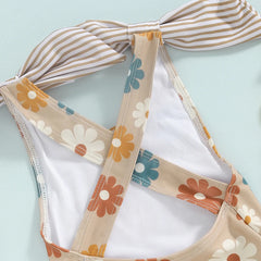 Floral Baby Girl Swimsuit with Ruffles | Summer Ready