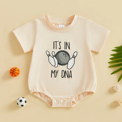 Baby Boys Letter Football/Basketball/Bowling Print Onesie