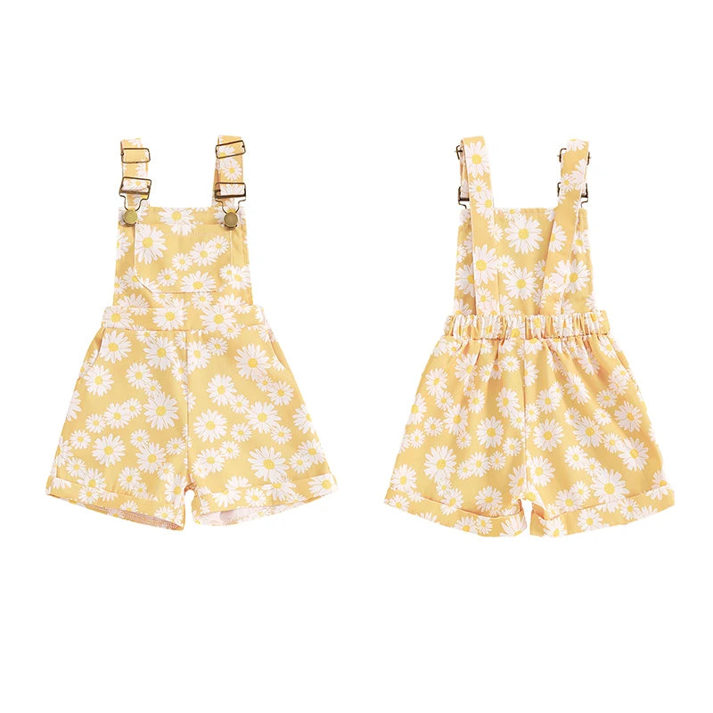 Baby Girl Daisy Romper | Summer Sleeveless Jumpsuit