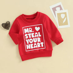 Baby Boy Cozy Valentine’s letter-print sweatshirt (0–3Y).