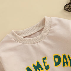 Baby Boy Long Sleeve Rugby Print Onesie