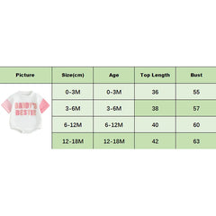 Newborn Daddy's Girl Embroidery Short Sleeve Father Gift Onesie