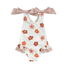 Floral Baby Girl Swimsuit with Ruffles | Summer Ready