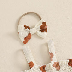 Baby Girl Floral Smocked Top, Shorts & Bow Headband Set