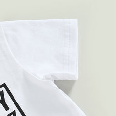 Baby Boy Toddler Letter Tee & Drawstring Shorts Summer Set
