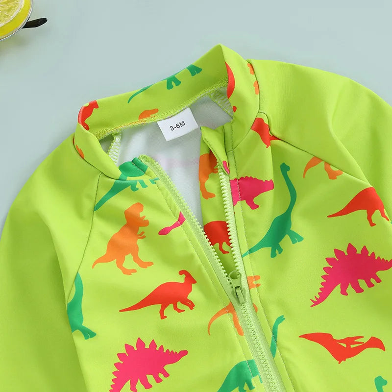 Baby Boys Rash Guard Swimsuit with Swim Cap | Comfy Tummies