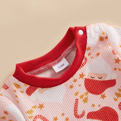 0-18M Baby Infant Unisex Holiday Long Sleeve Christmas Jumpsuit