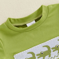 Baby Boy Alligator Tee & Pocket Shorts Summer Set