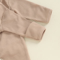 Baby Girl Long-Sleeve Frilled Footie Romper with Headband