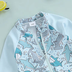 Baby Boys Rash Guard Swimsuit with Swim Cap | Comfy Tummies