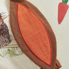 Baby Boys Sleeveless Bunny Carrot Embroidery Overalls