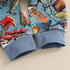 Newborn Baby Boy Fishing Outfit 3-Piece Set | Comfy Tummies