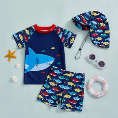 Baby Boy Shark Print Swimsuit Set