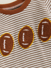 Baby Boy Long Sleeve Striped Rugby Romper