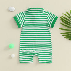 Baby Boys Golf Embroidery Short Sleeve Romper