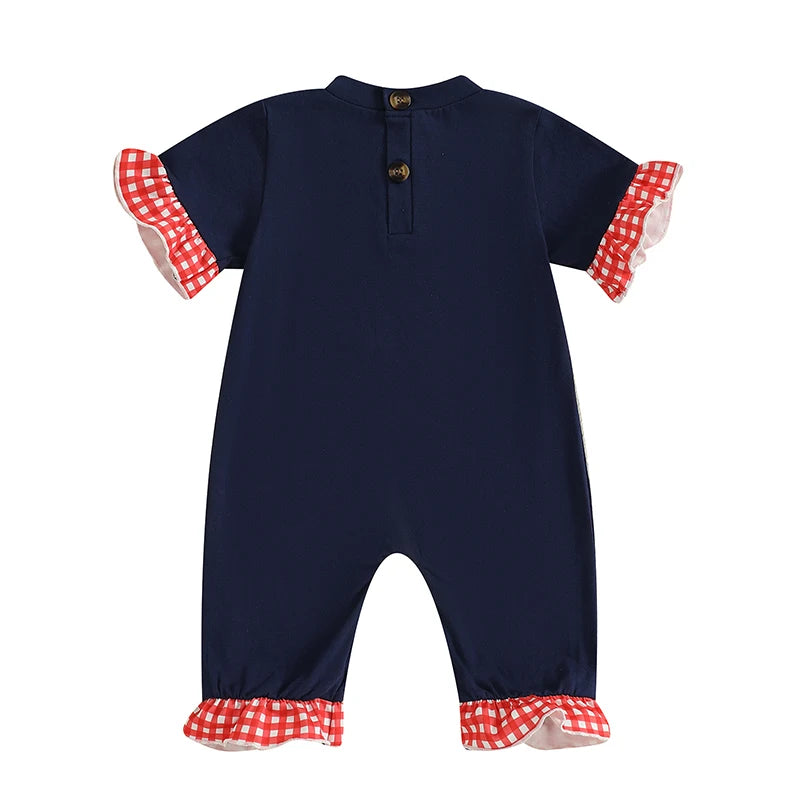 Baby Girl Baseball Romper | Cute Birthday Outfit