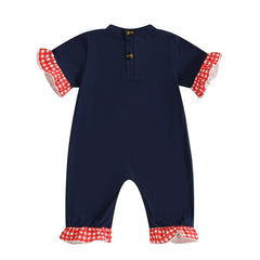 Baby Girl Baseball Romper | Cute Birthday Outfit
