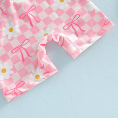 Baby Girls Bow Flower Swimsuit