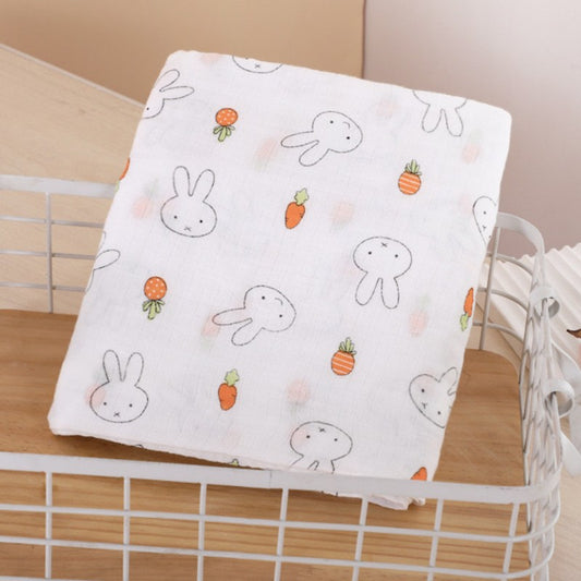 Bunny Muslin Baby Swaddle - Comfy Tummies