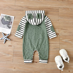 0–24M Baby Boy Designed Hooded Romper