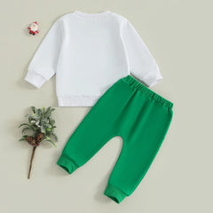 Toddler Baby Boy Tree & Excavator Pullover & Pants Fall Outfit