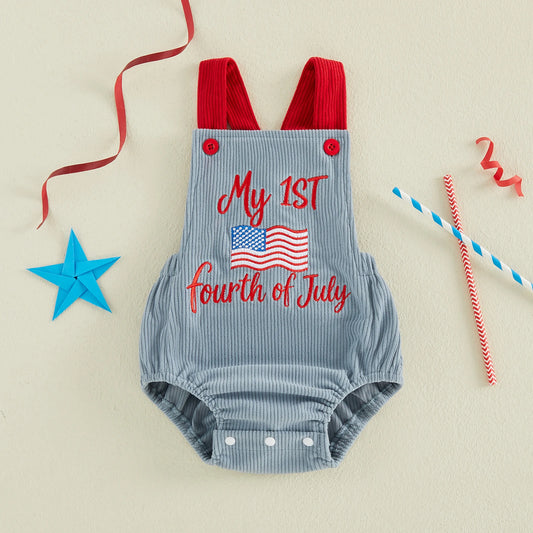 Baby Girl Infant Baby 4th of July Overalls