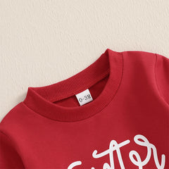 Toddler Boy Letter-Print Sweatshirt Valentine’s set