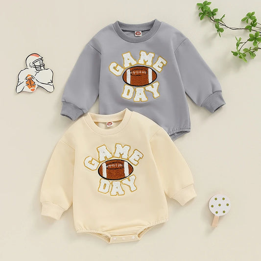 Unisex Baby Fall Football Long Sleeve Onesie