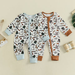0-18M Baby Boys Autumn Elk Romper