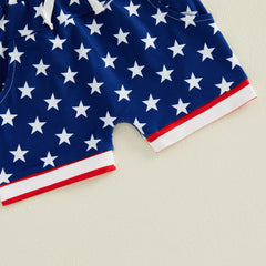 Baby Boys Bird Letter Embroidery 4th of July Outfits