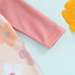 Baby Girl Long Sleeve Zip-Up Swimsuit
