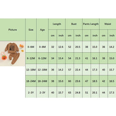 Baby Boys Halloween Letter Print Top & Solid Pants Autumn Set