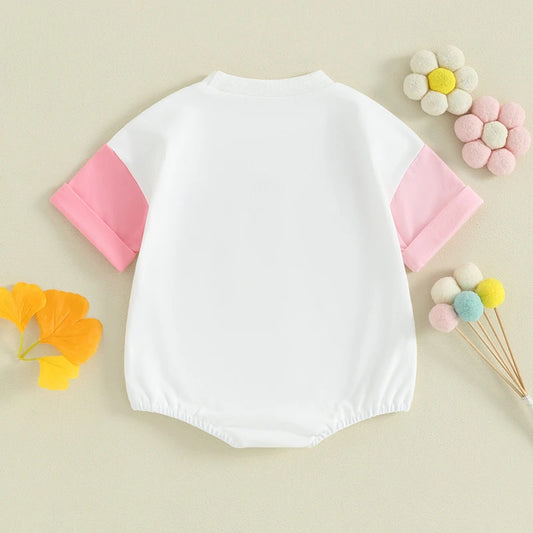 Newborn Daddy's Girl Embroidery Short Sleeve Father Gift Onesie