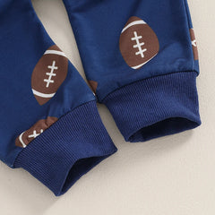 Baby Boys Letter Pullover & Rugby Pants Fall Outfit