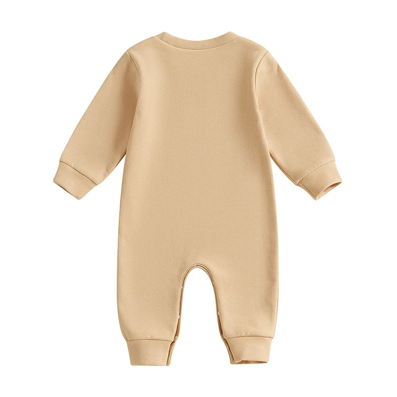 Skateboarding Duck Baby Romper | Cozy Fall Jumpsuit