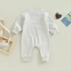 0–18M Baby Unisex “No Sundays We Watch Football with Daddy Mommy” Letter  Romper