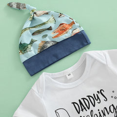 Newborn Baby Boy Fishes Patchwork Outfit