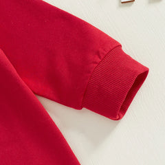 0-18M Infant Unisex Christmas Embroidered Long Sleeve Romper